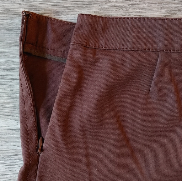 CELINE Chocolate Brown Cropped Dress Pants - Picture 8 of 13